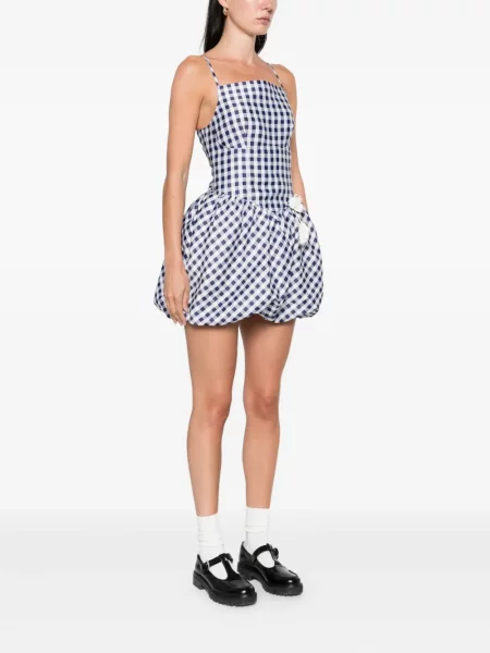 Rochie mini Self-portrait fără mâneci de costum albastru