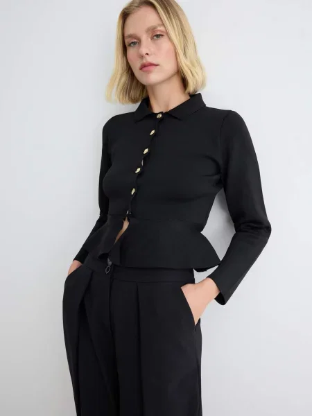 Trendyol Geacă tricotată negru