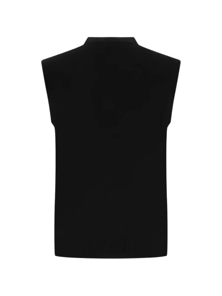 Vestă Alpha Studio din lână merinos cu decolteu în V negru