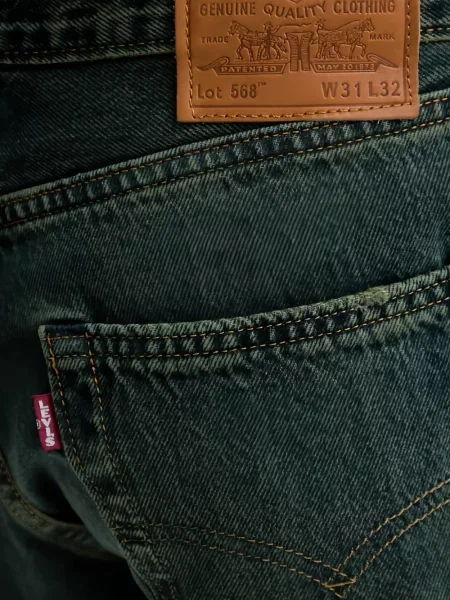 Blugi drepți Levi's® evazate verde