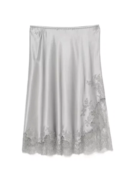 Fustă Carine Gilson de mătase gri