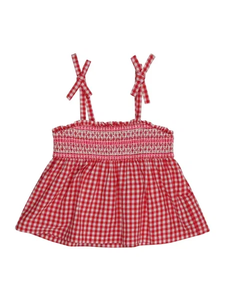 GAP Top V-MAY svetloružová / červená biela
