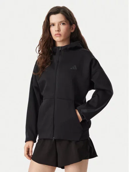 Adidas Pulóver Z.N.E. Full Zip fekete