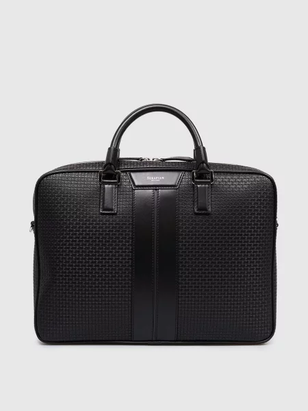 Кожаная сумка Serapian черная