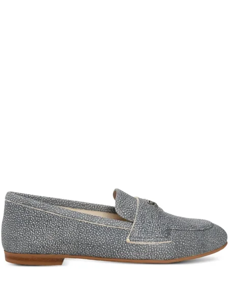 Pantofi loafer Casadei din piele gri