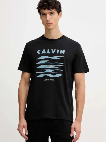 Tričko Calvin Klein Jeans s potiskem černá