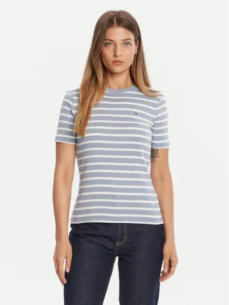 Тениска Tommy Hilfiger светлосиньо