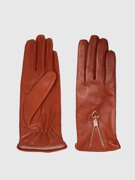 Шкіряні рукавички з Sermoneta Gloves коричневі