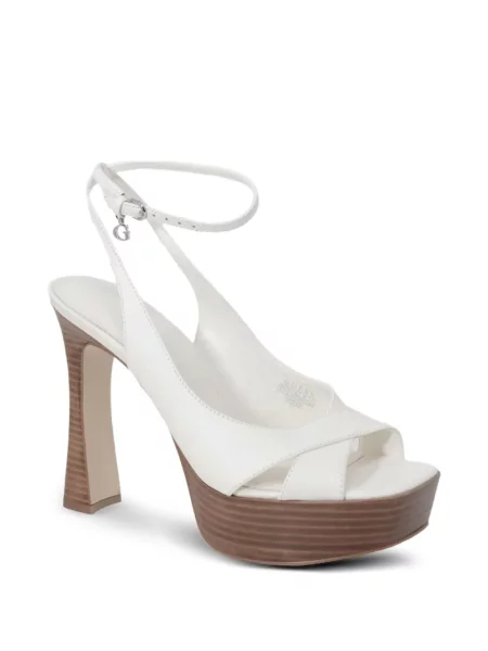 Sandale Guess cu platformă cu bretele alb