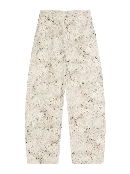 Bershka Jeans crem / pământiu / lână alb