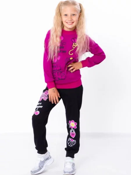Дитячий Спортивний костюм Носи своє бавовна/поліестер рожевий