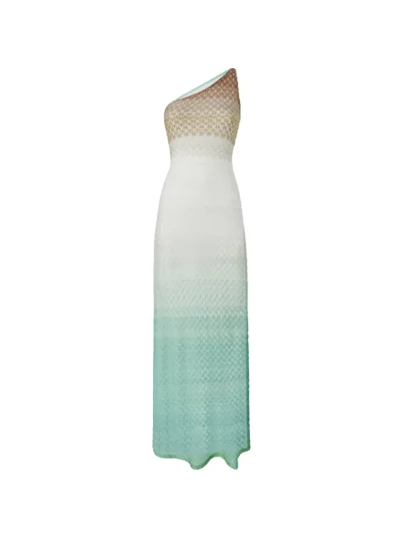 Rochie Missoni cu un umăr gol de costum alb