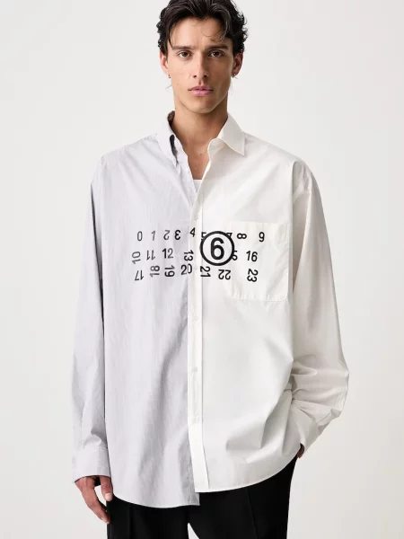 Maison Margiela srajca z bombažem bela