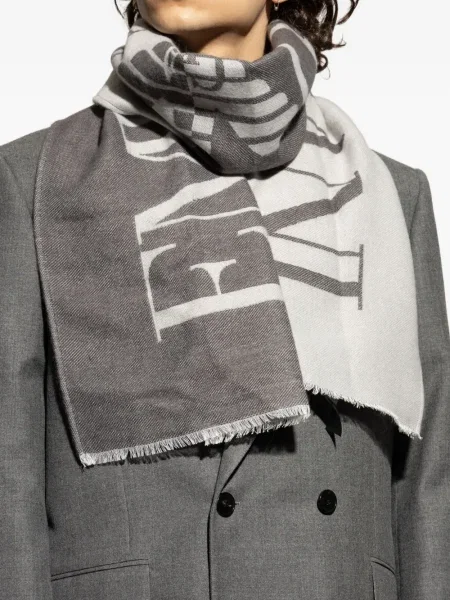 Fular Emporio Armani de lână gri
