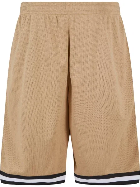 Urban Classics Kalhoty béžová / černá bílá