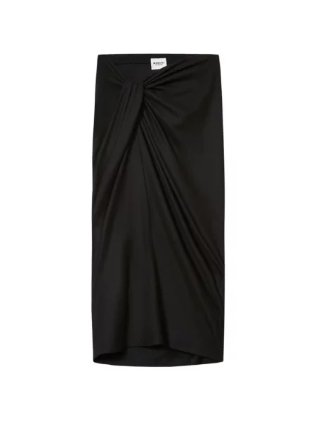 Fustă midi Marant Etoile drapată negru