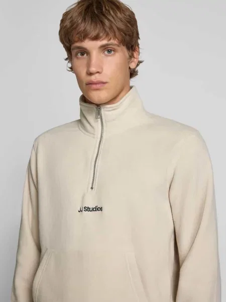 Bluza polarowa Jack & Jones polarowa biała
