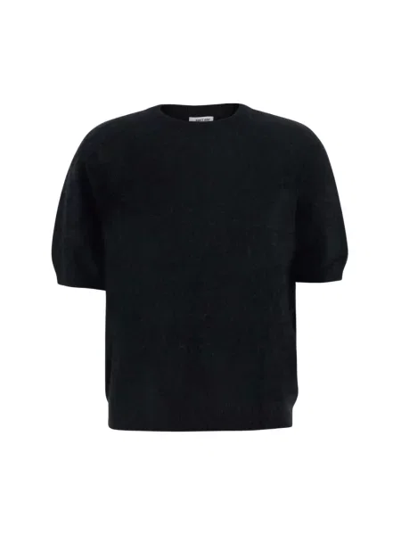 Sweter z golfem Soft Goat z krótkim rękawem czarny