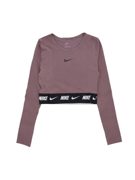 Krótki top sportowy Nike fioletowy