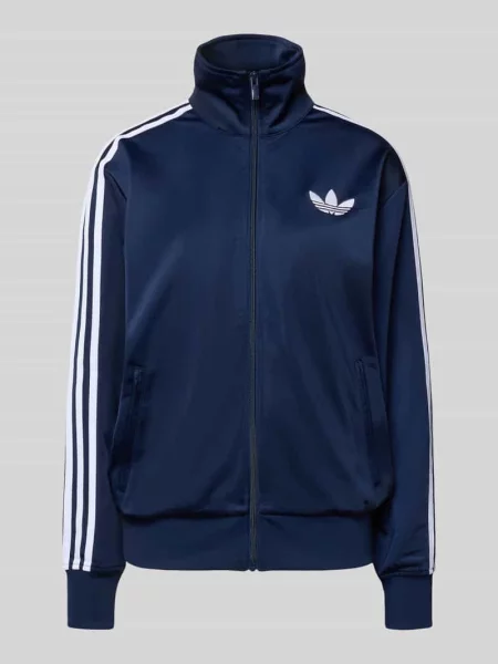 Bluza rozpinana zapinana na błyskawiczny Adidas granatowa