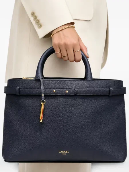 Geantă shopper Lancel din piele albastru