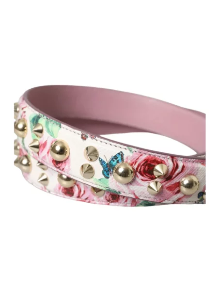 Pasek Dolce And Gabbana w kwiatki różowy