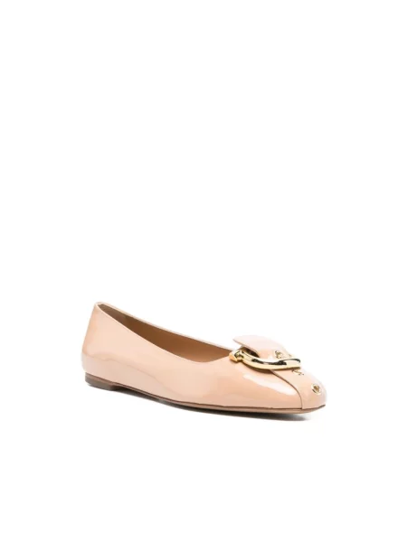 Balerinki Ferragamo brązowe