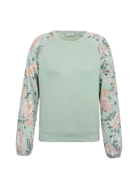 Anna Field Tricou verde pastel / verde închis / portocaliu caisă alb