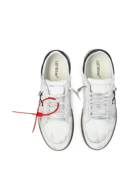 Sneakerși Off-white din piele alb