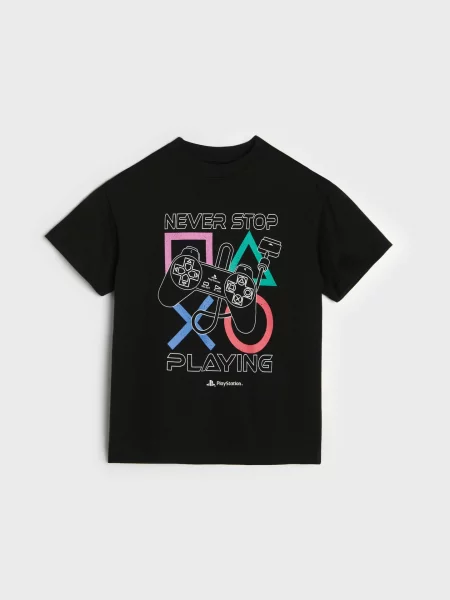 Sinsay tričko PlayStation černá