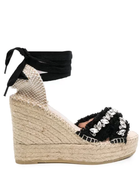 Espadrile Manebi cu pană negru