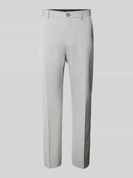Spodnie garniturowe w kroju slim fit z zapięciem na guzik i błyskawiczny Selected