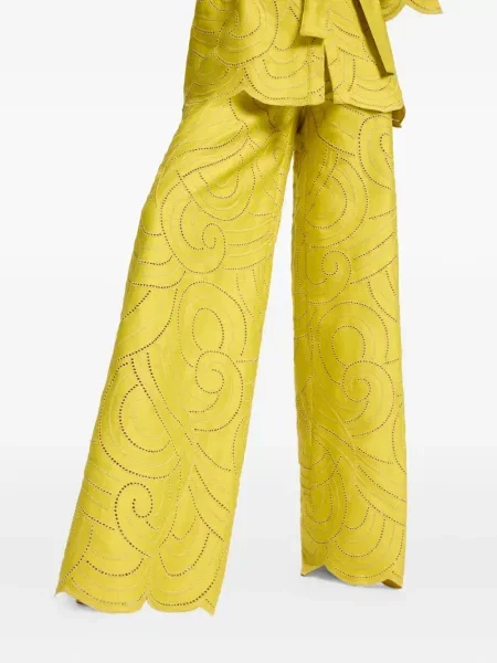 Pantaloni Elie Saab galben