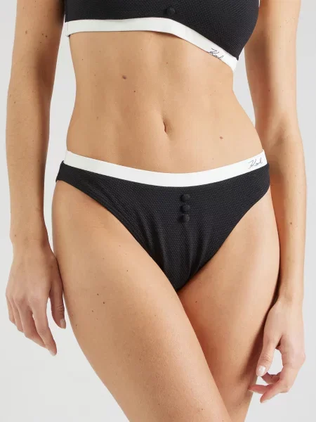 Karl Lagerfeld Bikini hlačke črna bela