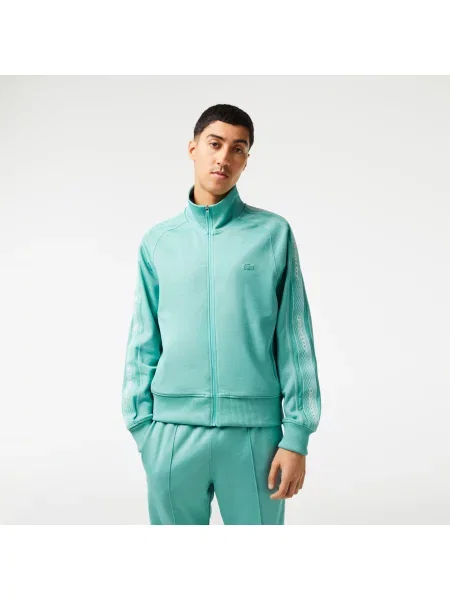 Lacoste Bluza Regular Fit Z Zamkiem Błyskawicznym I Pikowaniem zielona