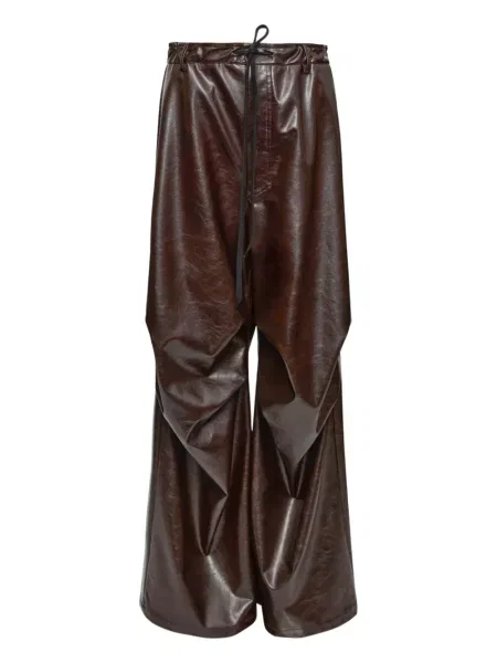 Pantaloni Mm6 Maison Margiela drapate maro