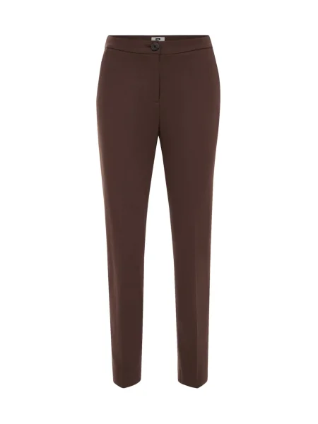WE Fashion Pantaloni cu dungă maro