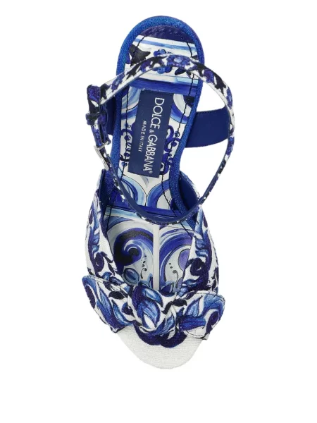 Φλοράλ σανδάλια Dolce & Gabbana λευκό