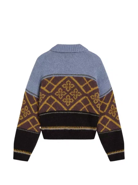 Gulerat pulover Scotch & Soda din jacard maro