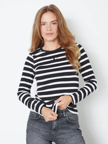 Co'couture Tricou Granny negru / murdar alb