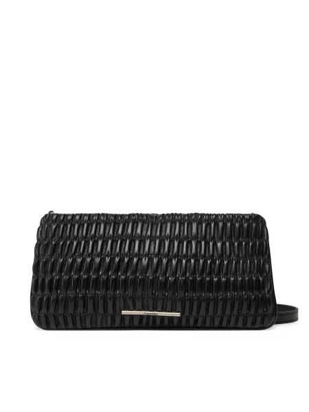 Τσάντα Calvin Klein Jeans Rouched Zip Top Bag μαύρο