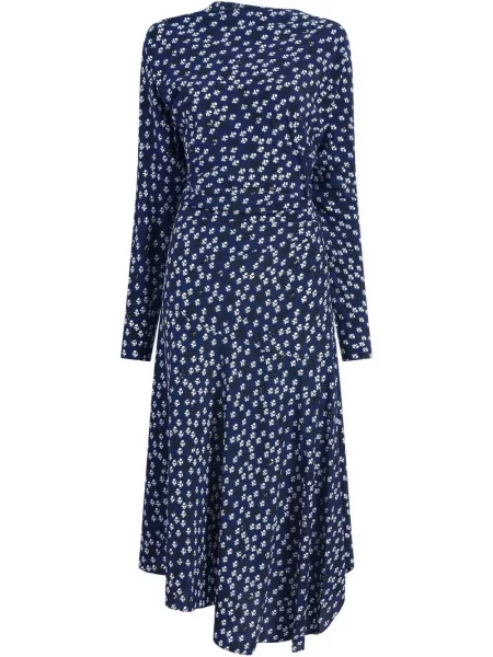 Oblekové midi šaty Proenza Schouler po kolena modré