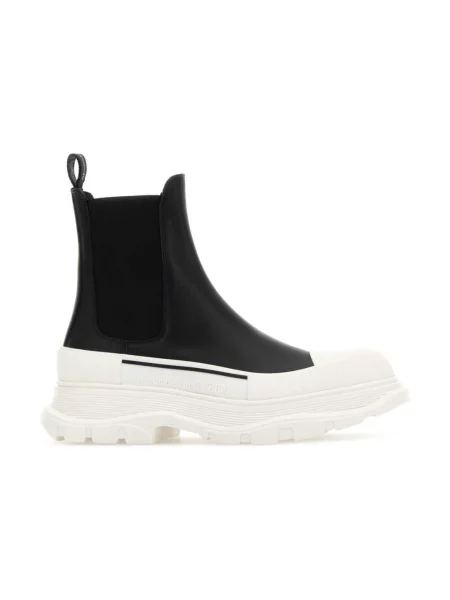 Sztyblety Alexander Mcqueen skórzane czarne