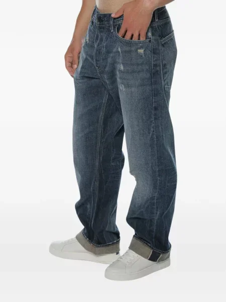 Jeansy straight leg G-star Raw niebieskie