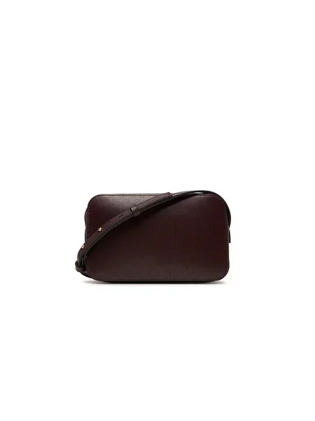 Calvin Klein Kabelka Emblem Aop Elongated Camera Bag Bordová hnedá