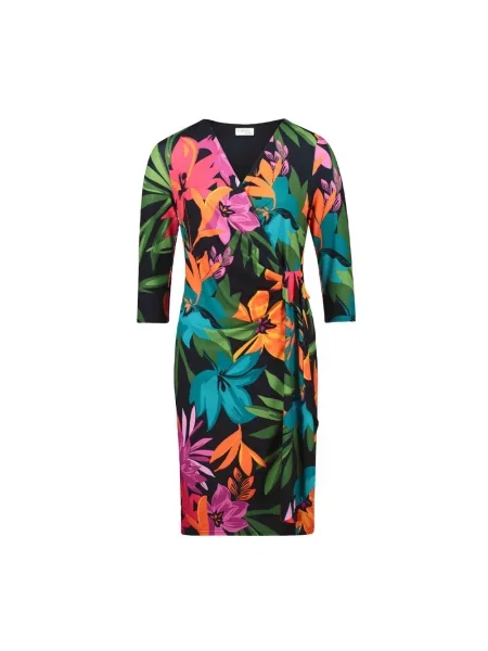 Midi wielobarwność sukienka midi Vera Mont z dżerseju