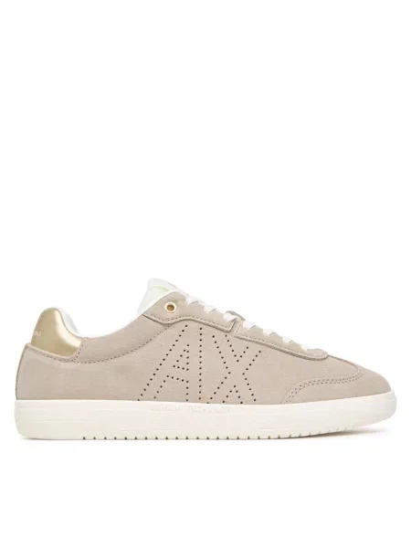 Armani Exchange sneakersy zamszowe beżowe