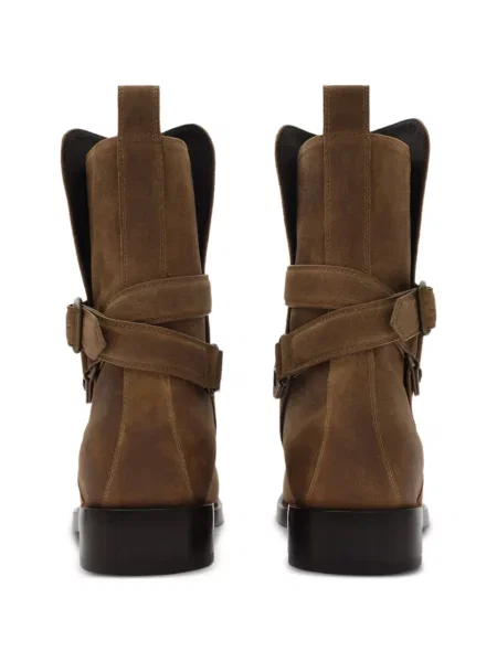 Ceruit botine Burberry din piele de căprioară maro