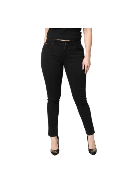 Skinny jeansy skinny Dolce And Gabbana czarne