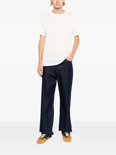 Tricou Kiton cu decolteu rotund alb